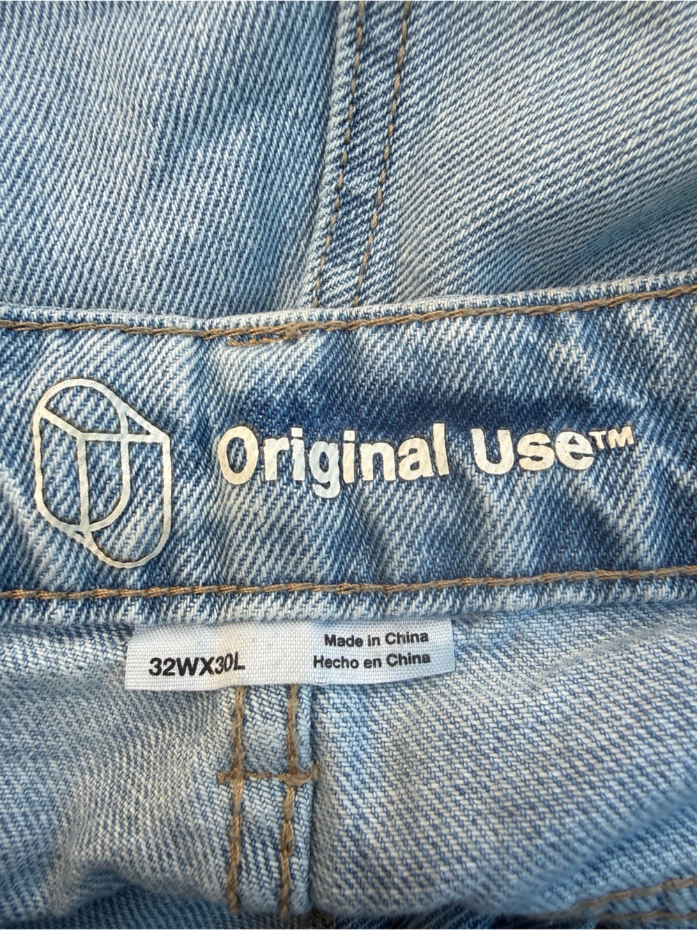 Original Use Light Wash Slim Straight Men’s Jeans